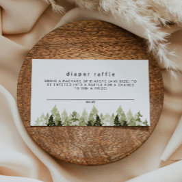 JENNA Rustic Pine Baby Diaper Raffel Ticket Game