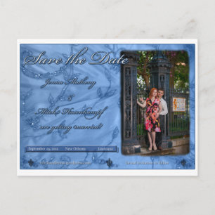 Jenna und Mitch Save the Date Ankündigungspostkarte