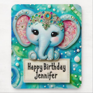 JENNIFER ~ BLAUE ELEPHANT ~ Mousepad