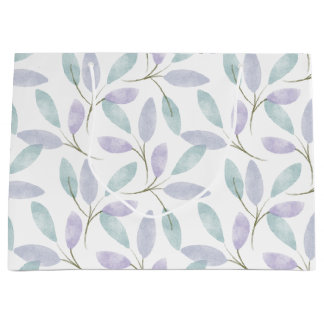 Jennifer Collection Watercolor Blätter Große Geschenktüte