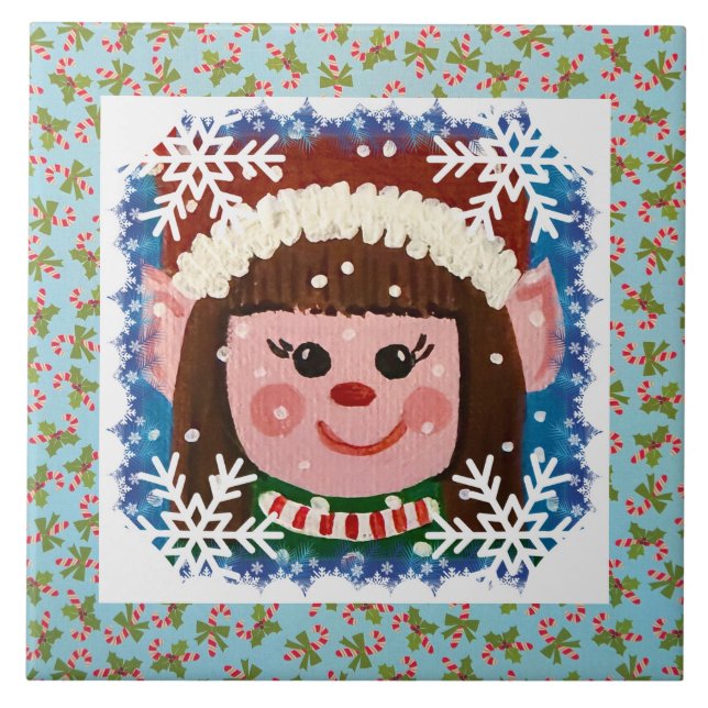 Jennifer die Elf-Fliese Fliese (Vorderseite)