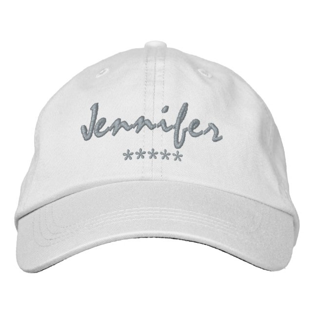 Jennifer Name Bestickte Baseballkappe (Vorderseite)