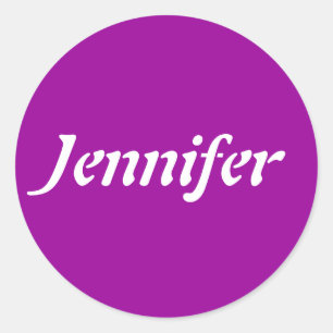 Jennifer Name Template Runder Aufkleber
