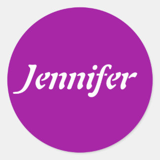 Jennifer Name Template Runder Aufkleber