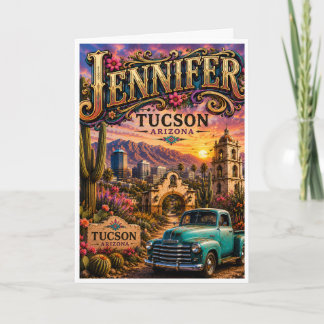 Jennifer Tucson Arizona Personalisierte Südwestlic Karte