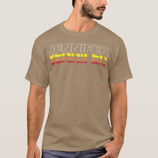 Jennifer Vorname Lustig Vintage Sonnenuntergang Je T-Shirt
