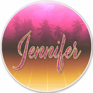 Jennifer Vorname Name pink Aufkleber Sticker