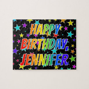 "JENNIFER" Vorname, Spaß "GLÜCKLICHER BIRTHTAG" Puzzle