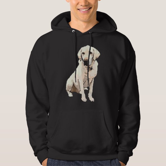 Jennkirk Gelbe Labrador Hoodie (Vorderseite)