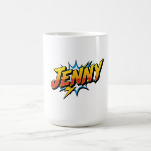 Jenny Comic Pop Art Herz Name Kaffeetasse