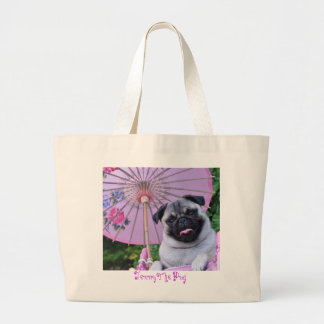Jenny der Mops - Taschen-Tasche Jumbo Stoffbeutel