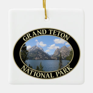 Jenny Lake at Grand Teton National Park in Wyoming Keramikornament