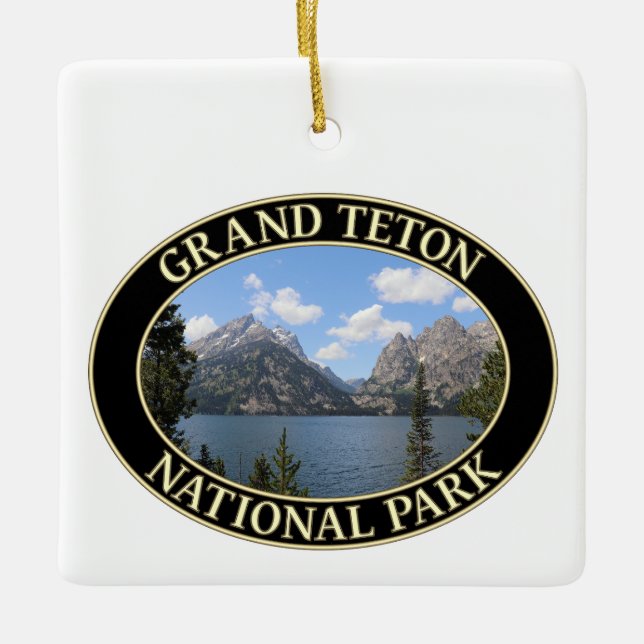 Jenny Lake at Grand Teton National Park in Wyoming Keramikornament (Vorderseite)