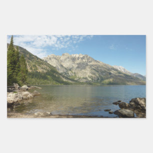 Jenny Lake at Grand Teton National Park Rechteckiger Aufkleber