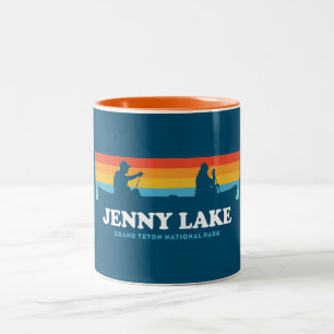 Jenny Lake Grand Teton National Park Canoe Zweifarbige Tasse
