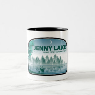 Jenny Lake Grand Teton Nationalpark Deer Zweifarbige Tasse
