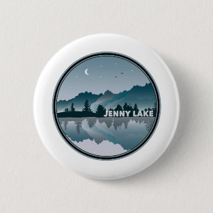 Jenny Lake Grand Teton Nationalpark Reflection Button