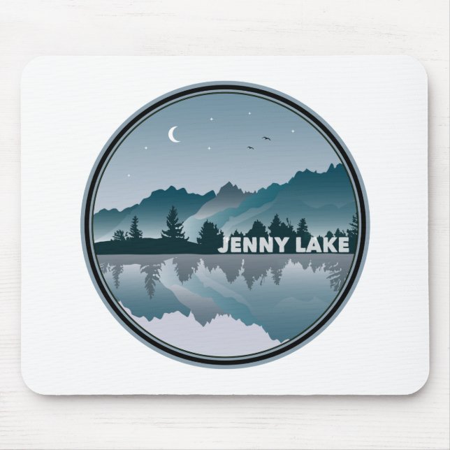 Jenny Lake Grand Teton Nationalpark Reflection Mousepad (Vorne)