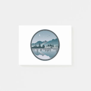 Jenny Lake Grand Teton Nationalpark Reflection Post-it Klebezettel