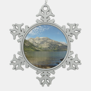 Jenny Lake im Grand Teton National Park Schneeflocken Zinn-Ornament