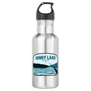 Jenny Lake Wyoming Angelrute Edelstahlflasche