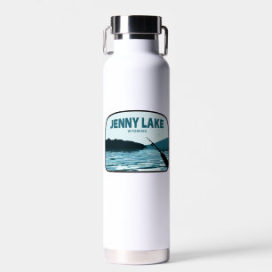 Jenny Lake Wyoming Fishing Rod Trinkflasche