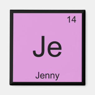 Jenny Name Chemistry Element Periodic Table Magnet