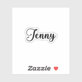 Jenny Name - Handgeschriebene Kalligrafie Aufkleber