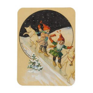 Jenny Nystrom - Alt Skandinavisch - Weihnachten Magnet