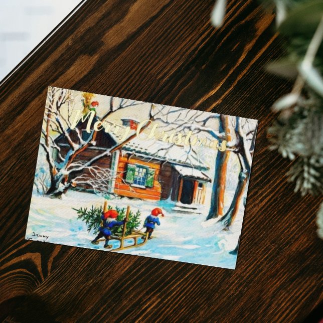 Jenny Nyström Gnome Vintager schwedischer Weihnach (Von Creator hochgeladen)