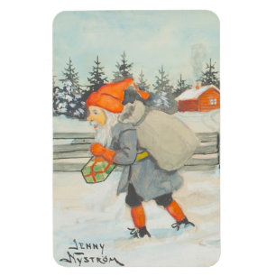 Jenny Nystrom - Weihnachts-alte schwedische Illust Magnet