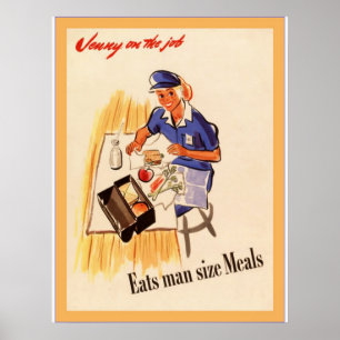 Jenny On Job ~ Vintager Weltkrieg 2 Poster