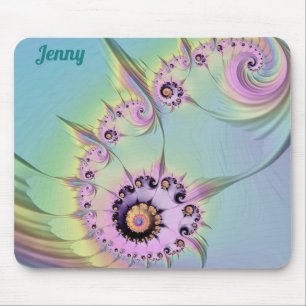 ~JENNY~ Personalisiertes 3D-Pastell-Fraktal Design Mousepad