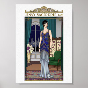 Jenny Sacerdote — Art Deco Eleganz Poster