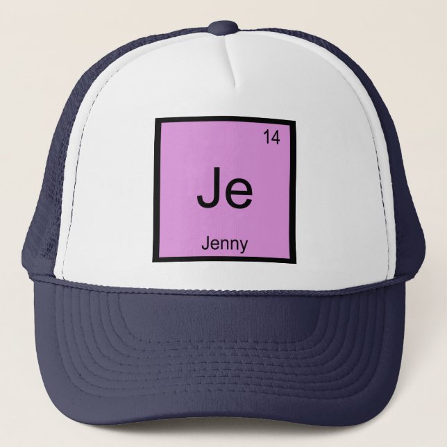 Jennynamenschemie-Element-Periodensystem Truckerkappe (Vorderseite)