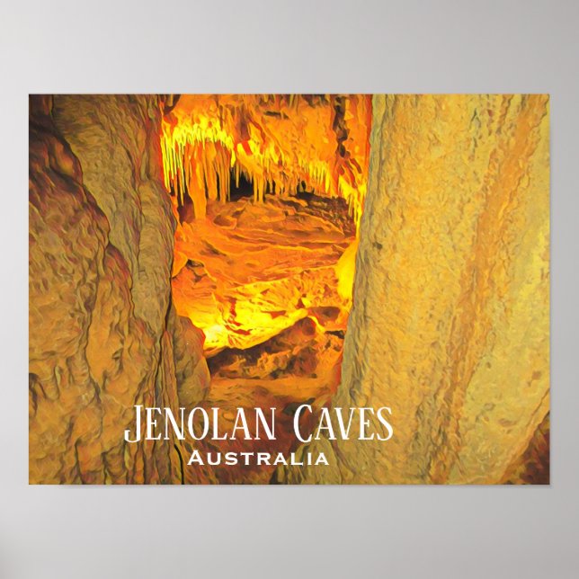 Jenolan Caves Kalksteinhöhlen Australien Poster (Vorne)