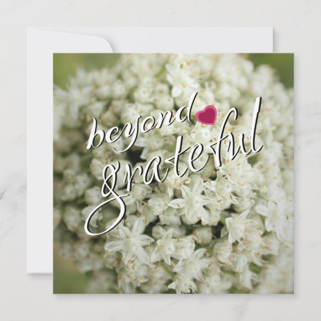 Jenseits der dankbaren Flachbildschirme Dankeskarte (Vorderseite)