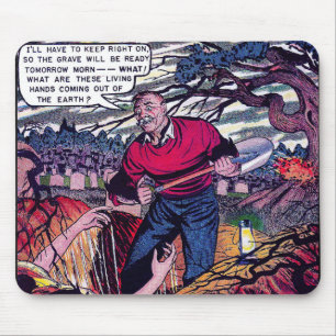 Jenseits der Hände vom Grab Horror Vintage Comicen Mousepad