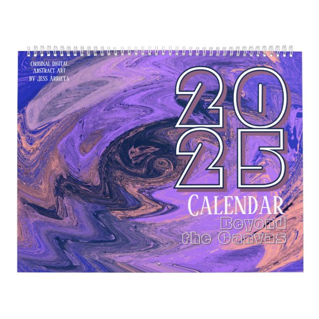 Jenseits der Leinwand Original Abstrakte Kunst Kalender (Titelbild)