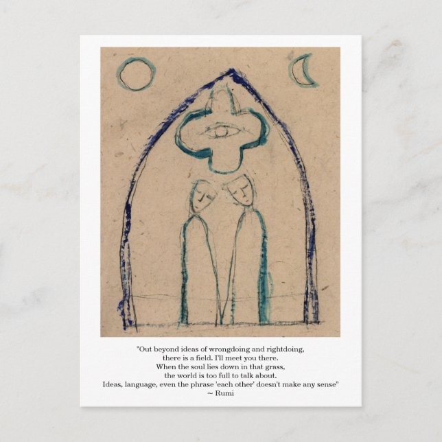 Jenseits der Vorstellungen von falschem Tun und ri Postkarte (Vorderseite)