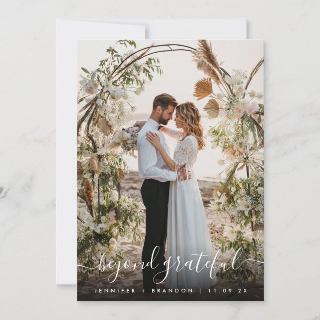 Jenseits des dankbaren Overlay Foto danke (Vorderseite)