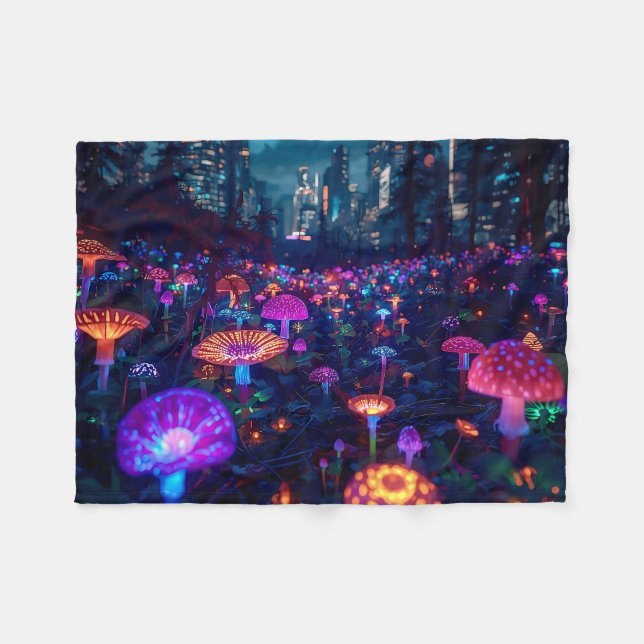 Jenseits des Glowfall Grove Fleecedecke (Vorderseite (Horizontal))