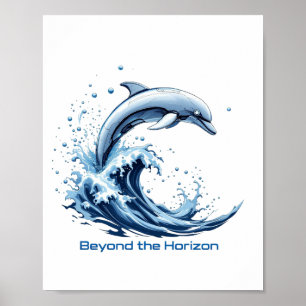 Jenseits des Horizonts - Roboter-Dolphin-Poster Poster