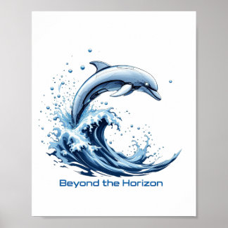 Jenseits des Horizonts - Roboter-Dolphin-Poster Poster