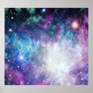 Jenseits des Kosmos Abstrakte Wunder des Universum Poster