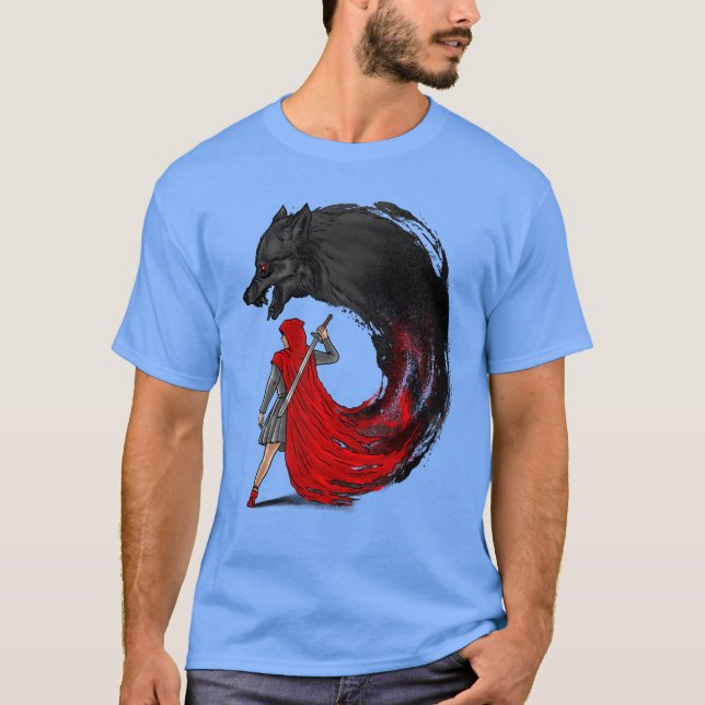 Jenseits des Waldes: Kleine rote Reiten wiederentd T-Shirt (Vorderseite)