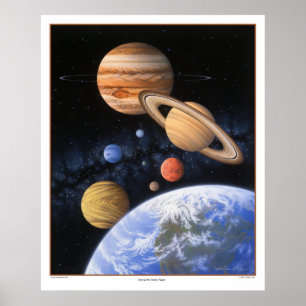 Jenseits des Zuhause-Planets Print Poster