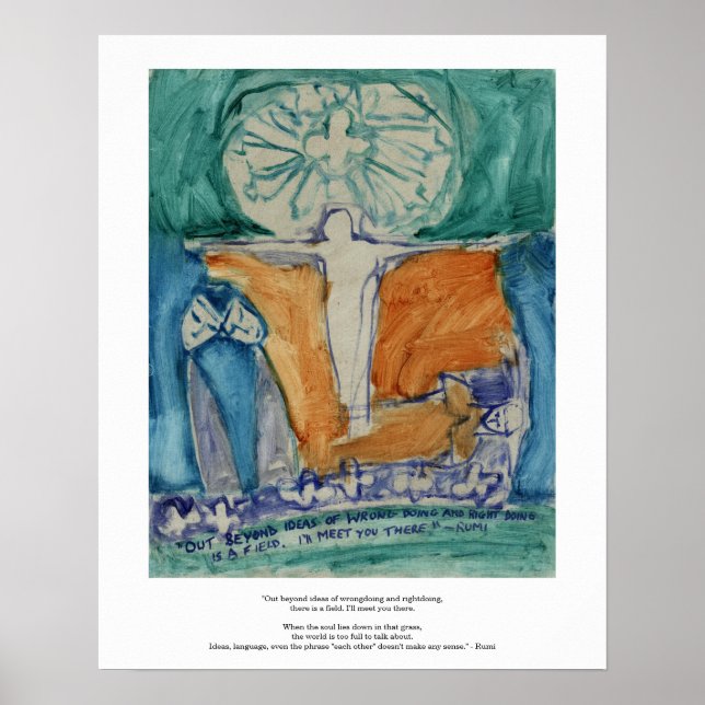 Jenseits von Unrecht tun und richtig tun. Poster (Vorne)