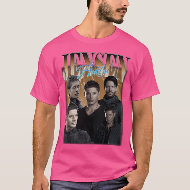 Jensen Ackles Retro Bootleg Retro Bootleg T-Shirt (Vorderseite)