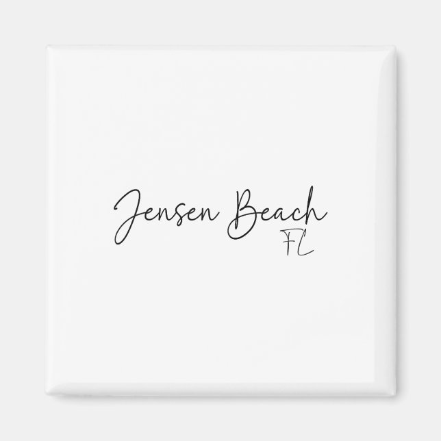 Jensen Beach Florida Ca Retro  Magnet (Vorne)